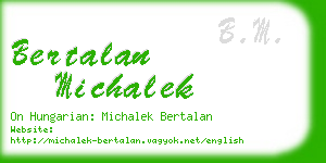 bertalan michalek business card